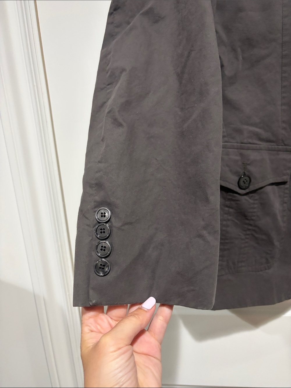 ($300) Daniele Alessandrini Men's Slate Gray Field Jacket - Picture 3 of 7